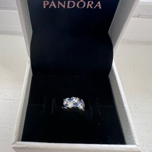 Pandora Clear and Blue Sparkling Charm